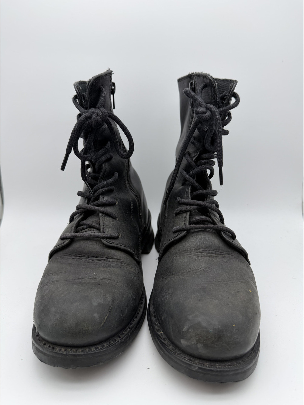 Harley-Davidson Black Leather Lace-Up Motorcycle Boots Size 42 EUR